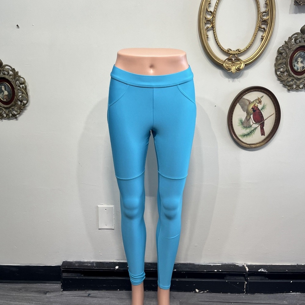Alo Yoga Bright Blue Performance Leggings Skinny Leg Size XS